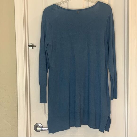 Soft Surroundings Blue Scoop Neck Long Tunic Top Size 1X - Picture 10 of 10